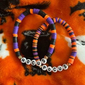 Fun clay bead bracelets!! Halloween theme!!All 3 included